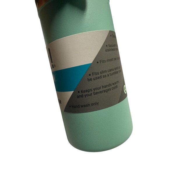 Zak Designs Aqua Blue Slim Can Cooler 12.5oz Double Wall Insulated - Picture 5 of 6